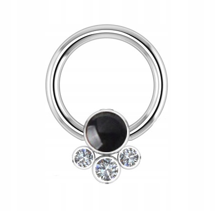Titánový kruh s ornamentom - daith septum - 1.2 / 10/4