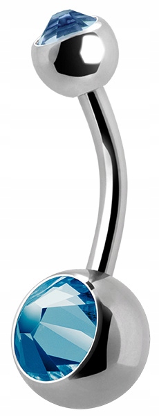 Titánový piercing do pupka 10 mm MINI LSA duo