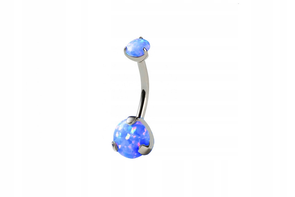 Titánový piercing do pupka 1,6 / 12 modrý