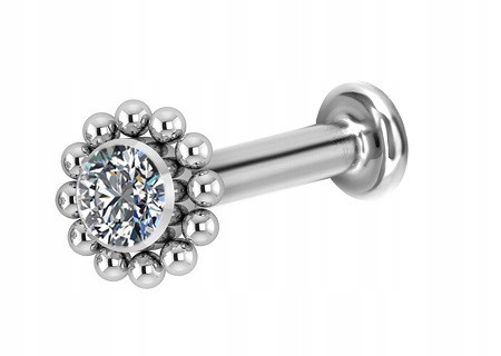 Titánový dekoratívny labret - brutto - Titan G23 1,2 / 6/5