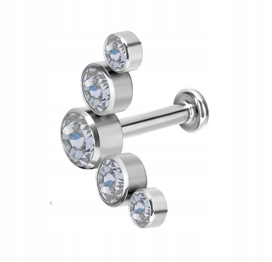 Titánový dekoratívny labret - napr. - zhluk - 1,2/10