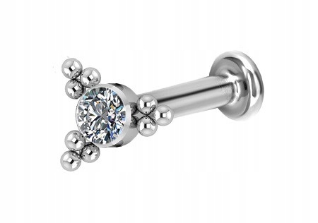 Titánový dekoratívny labret - napr. ulita helix 1,2 / 8/7