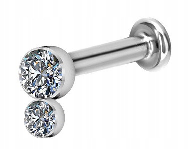 Titánový dekoratívny labret - napr. špirálovitý lalok 1,2 / 8/6