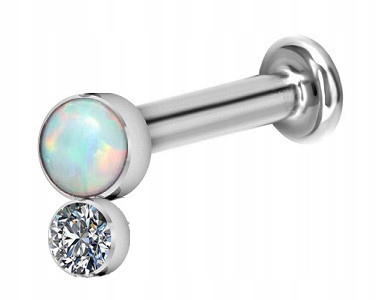 Dekoratívny titánový labret g.w. helix tragus 1,2 / 8/6