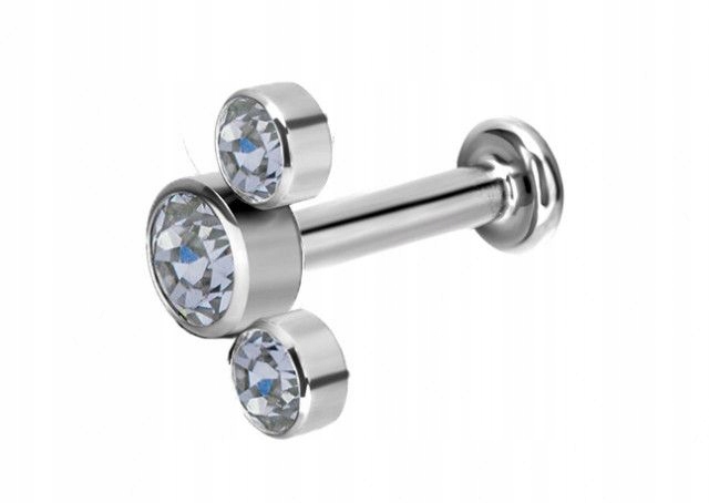 Titánový labret s kubickým zirkónom g.w. T-GW-019 1,2 / 8/7