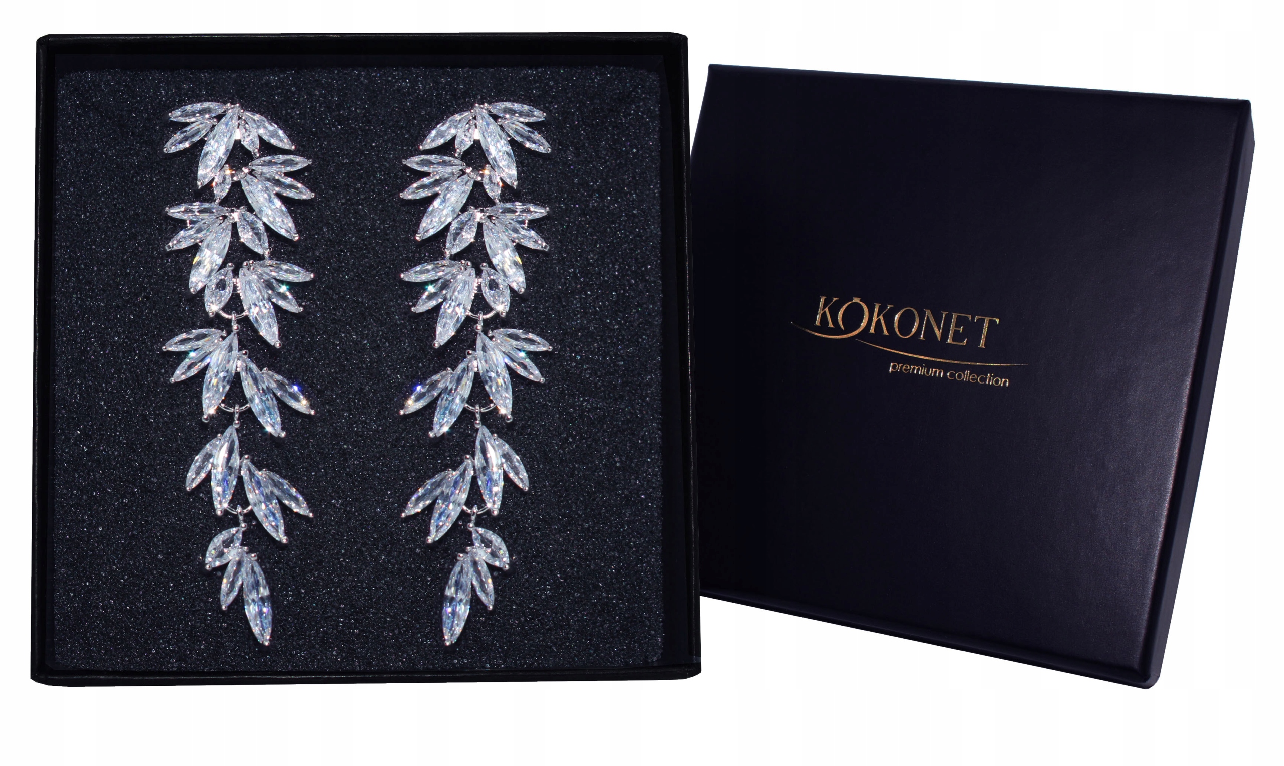 Jedinečné svadobné náušnice striebro Swarovski
