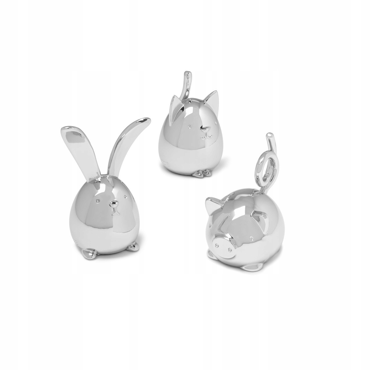 Stojan na šperky Umbra ANIMALS SILVER 3 ks
