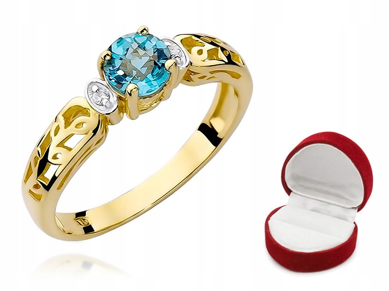 Unikátny 0,50 ct TOPAZ RING + BRILLIANTS