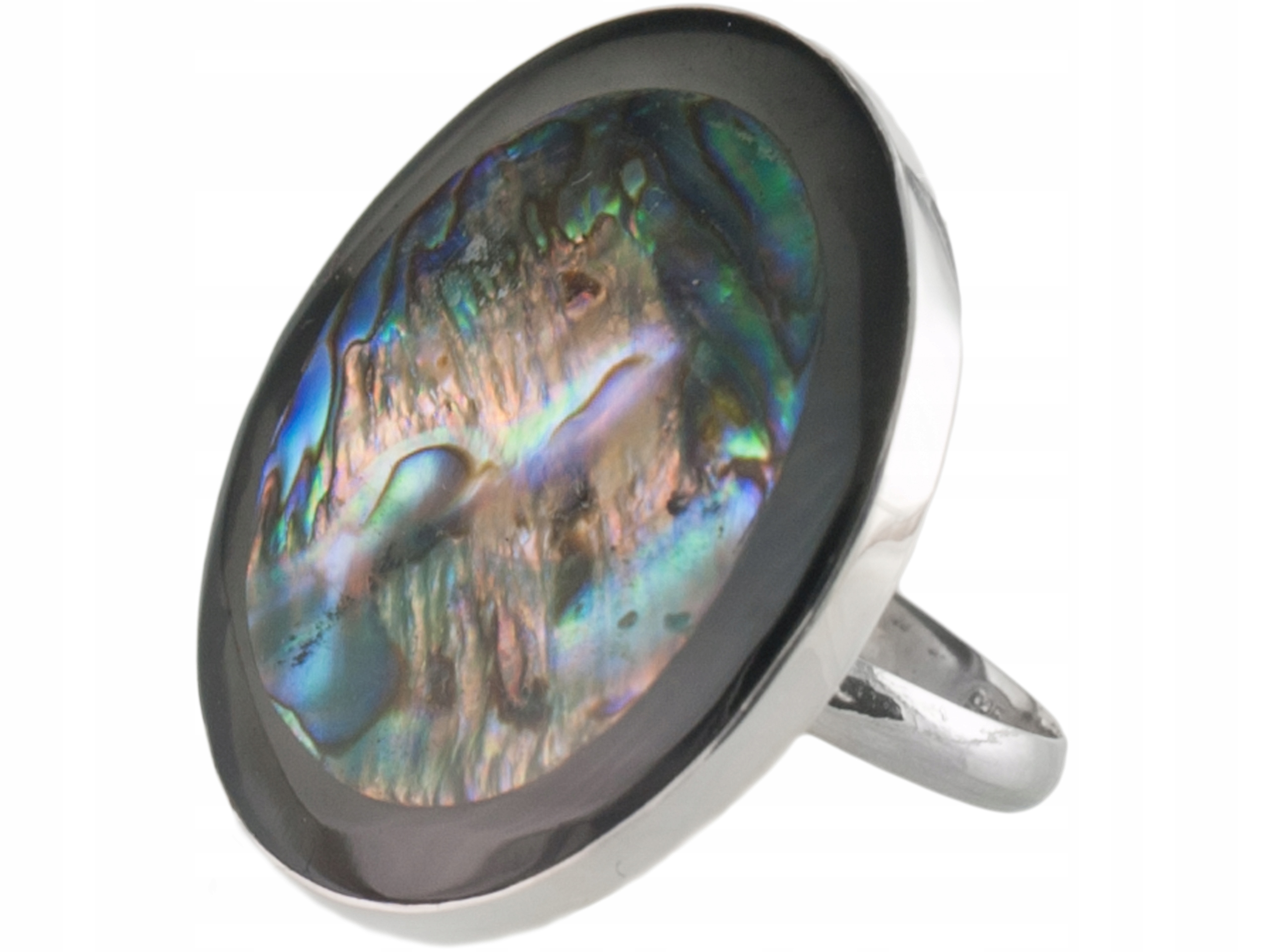 VERSILNÝ prsteň Paua Abalone regulow SILVER 925