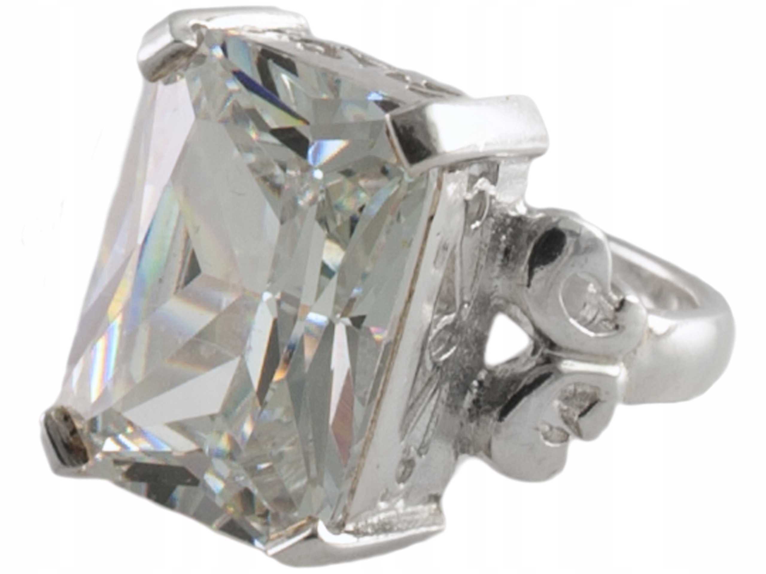 VERSILNÝ prsteň veľký 18 mm zirkón SILVER 925