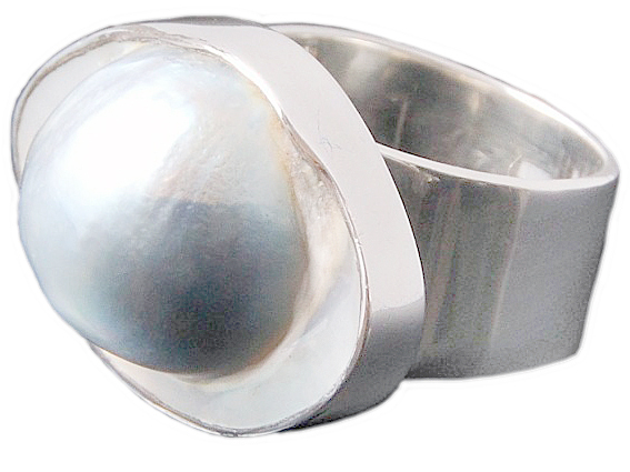 VERSILNÝ prsteň perleťová perla SILVER 925