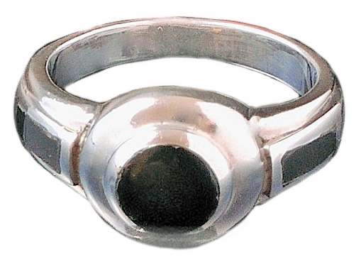 VERSILNÝ prsteň, ónyx, STRIEBORNÝ 0,925