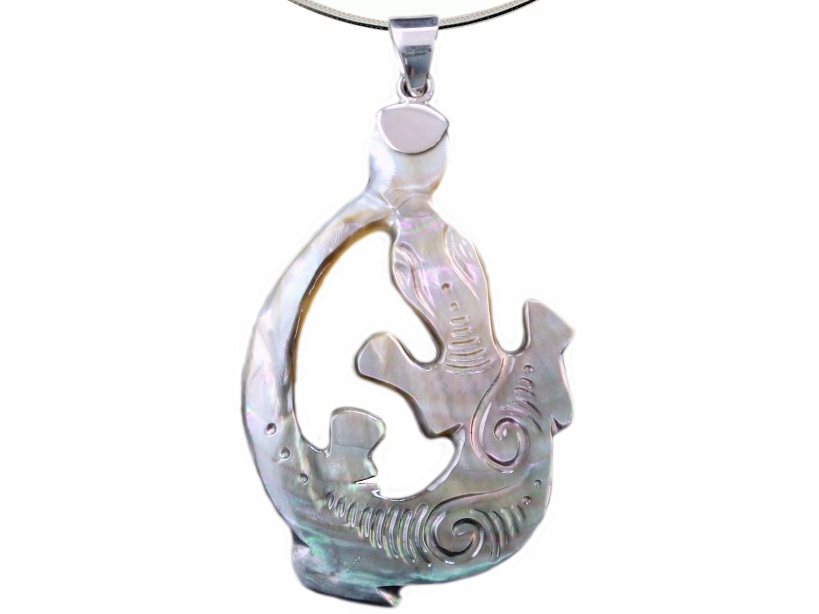 Versil Lizard Pendant Shell of Nature Shell. Striebro 925