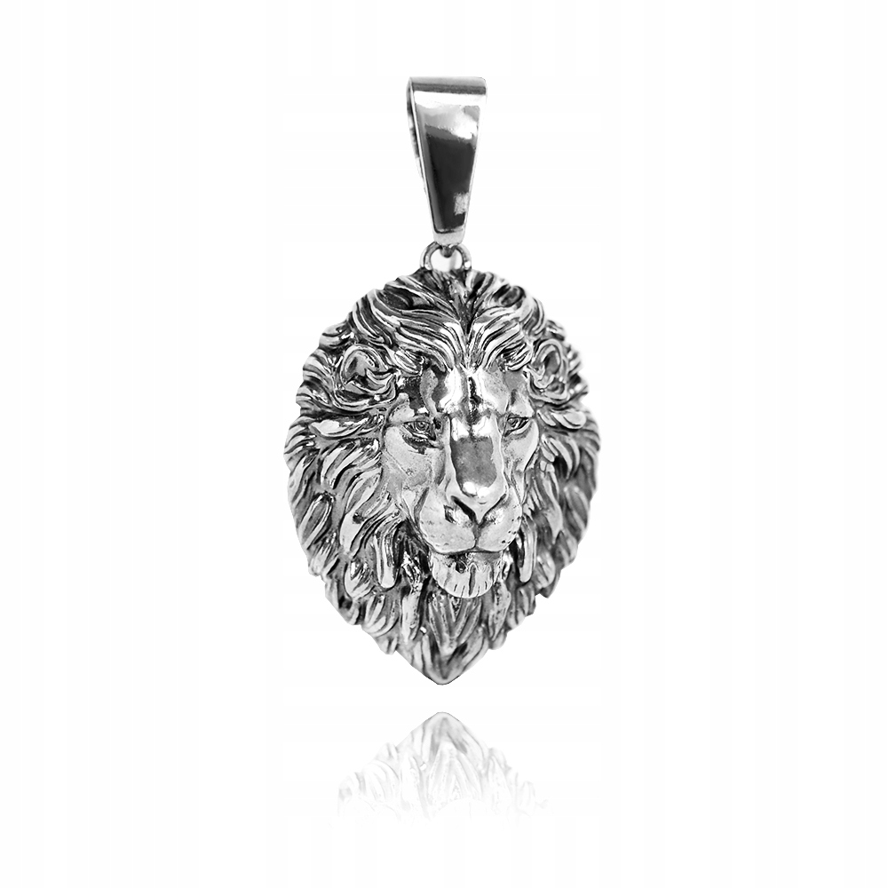 Lion Head prívesok lev lion striebro 925 oxidovaný 4,8 cm