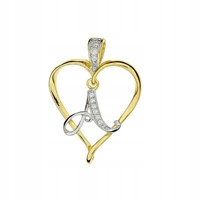 Prívesok Pendant Heart Heart Letter a