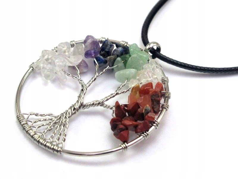 Kamenný prívesok 7 Chakras Strom života [W185]