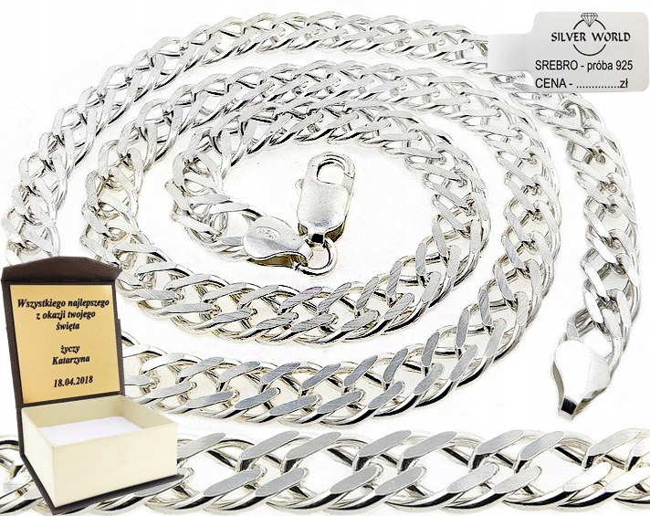 Taliansky strieborný pánsky reťazec 925 + rytie, 4,2 mm