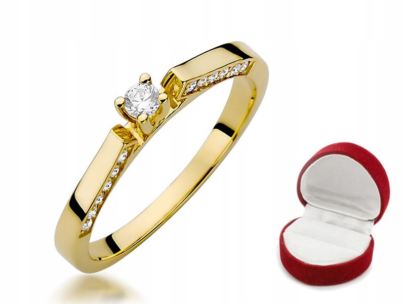 JEDINEČNÝ ZLATÝ PRSTEŇ s BRILLIANT 0,08 ct 585