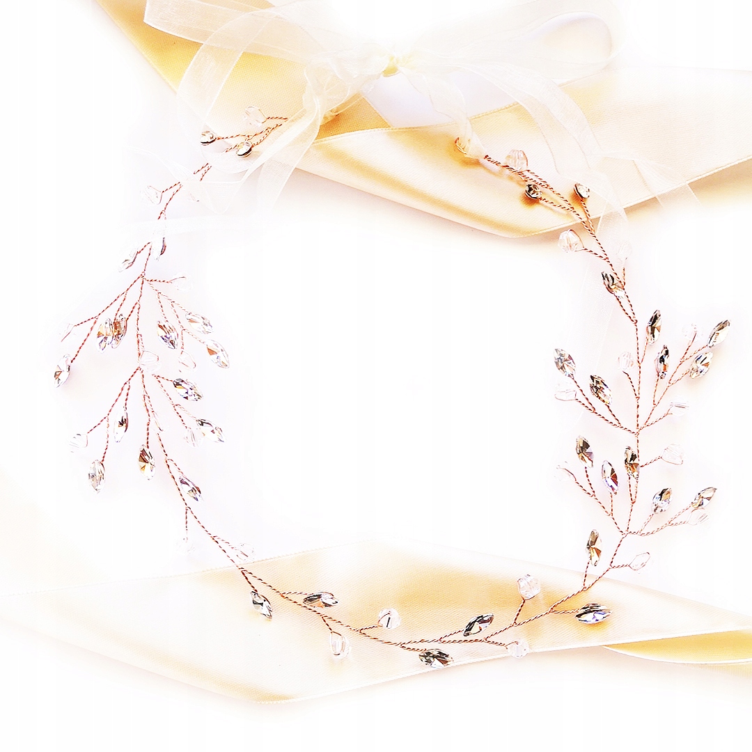 Dekoratívne svadobné námestie veniec Rose Gold Swarovski