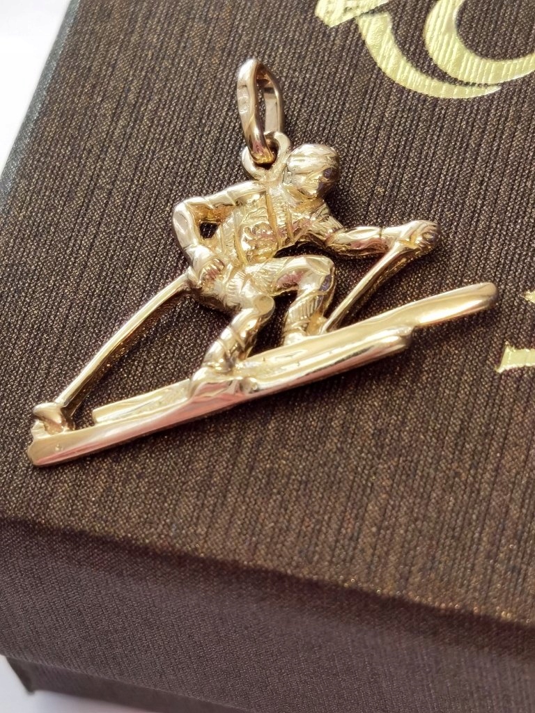 Wisior Hobby lyžovanie zlato 585