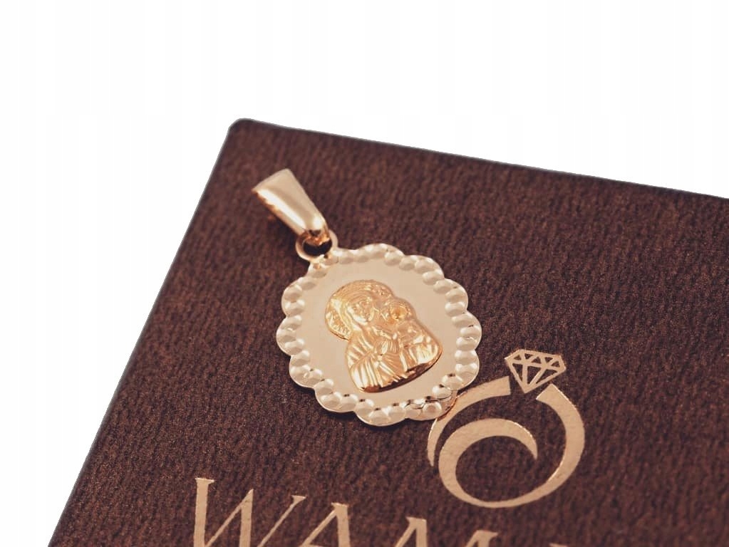 Wisior Medalian Flower na výrezovom zlate 585