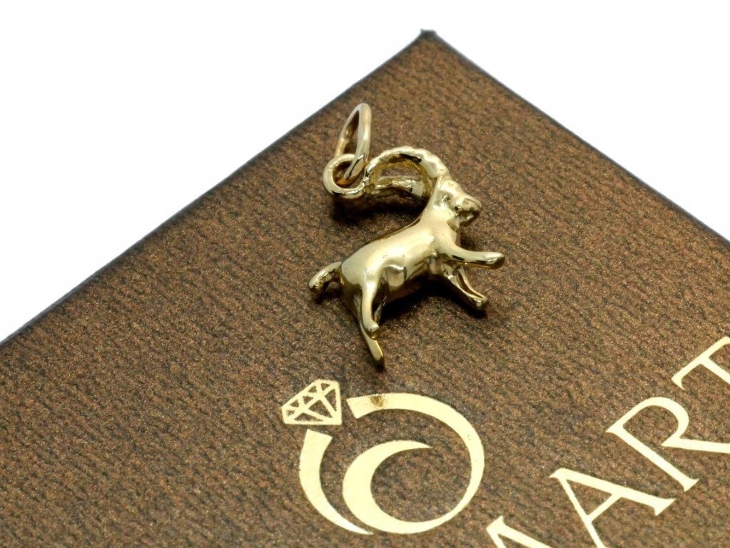 Kozorožec zodiac kvadrior kovaný zlato 585