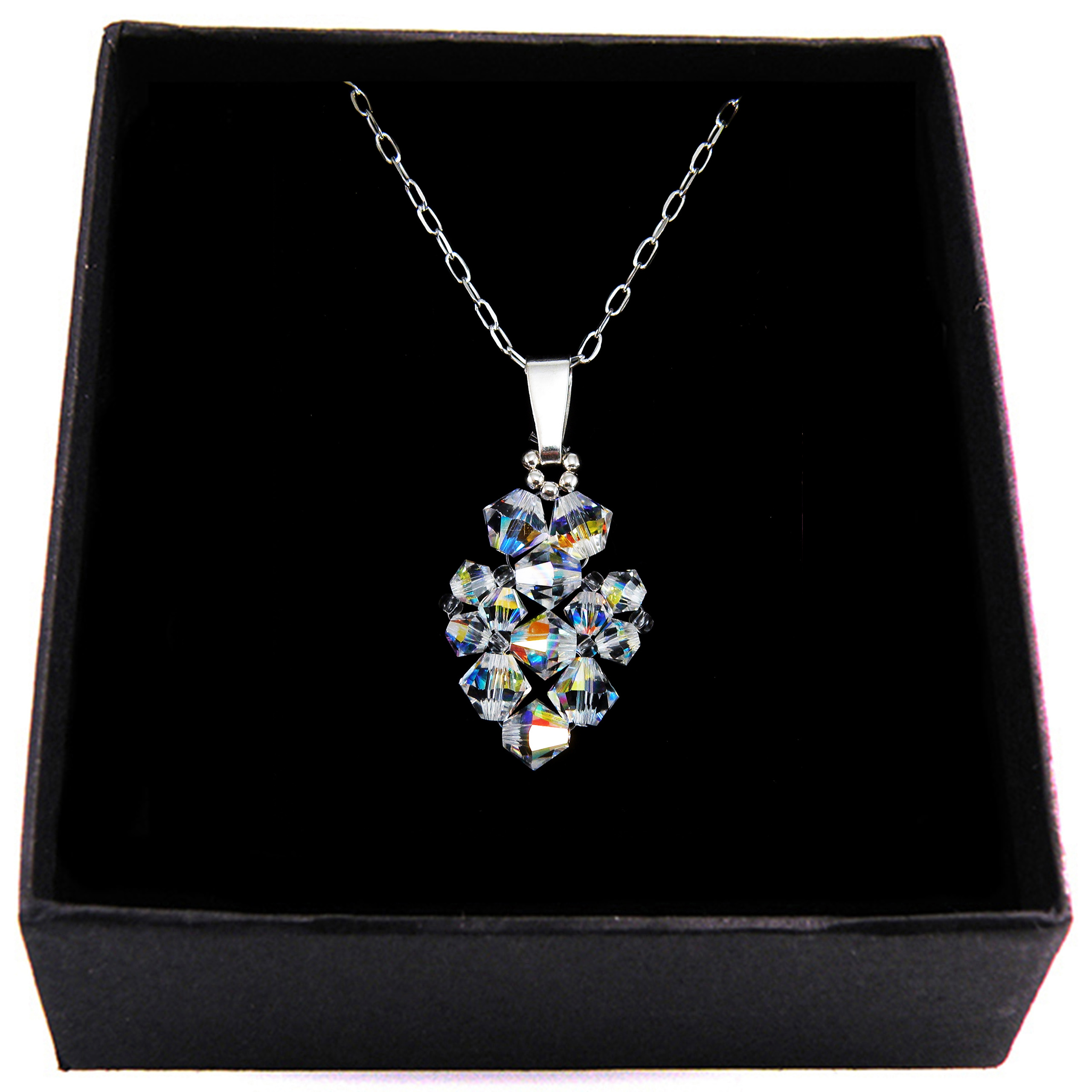 Svadobný prívesok s náhrdelníkom z kryštálov SWAROVSKI