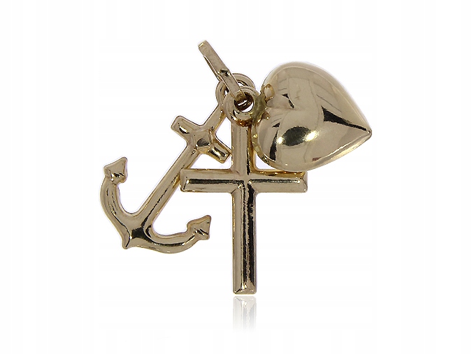 Prívesok Gold Faith Hope Love Heart LGZ117