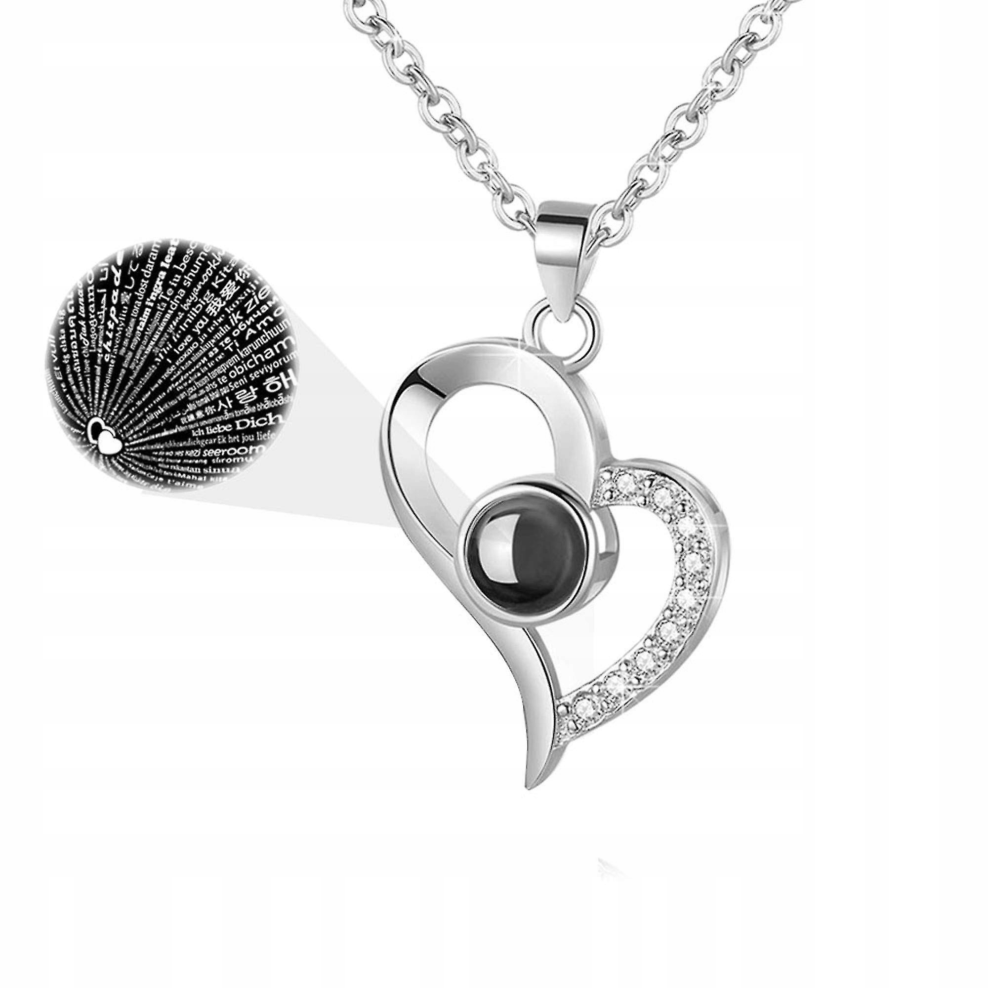 Dámske 925 Sterling Silver I Love You náhrdelník