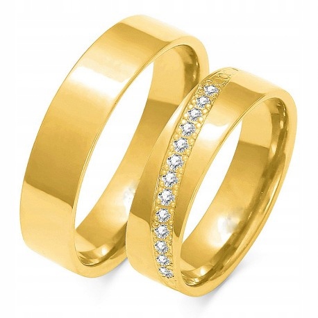 Skvelé zlaté snubné prstene s diamantmi pri pokuse 585