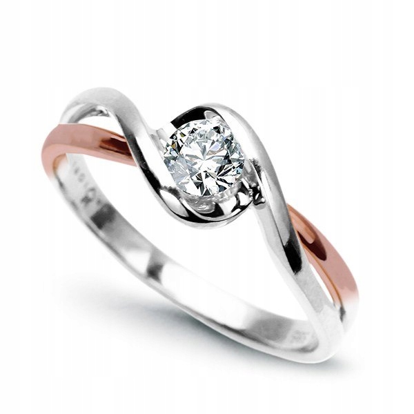 ZLATÝ PRSTENNÝ KRÚŽOK 585 0,25 ct brilantný