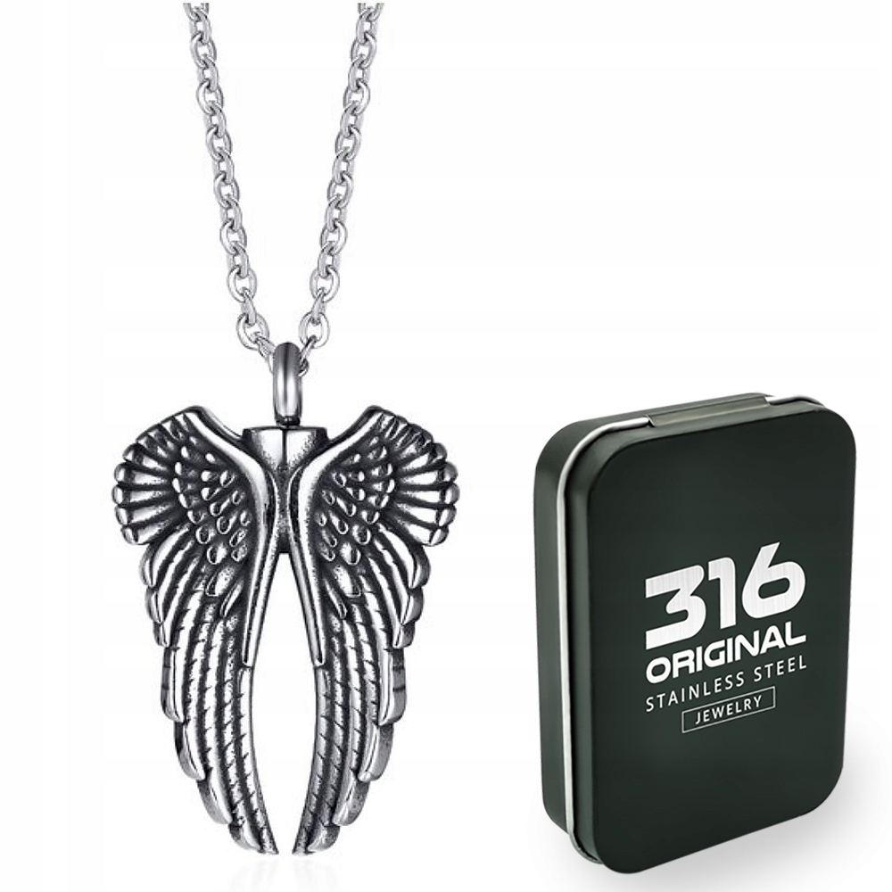 Prívesné krídlo Ancient Silver, Stain 316L