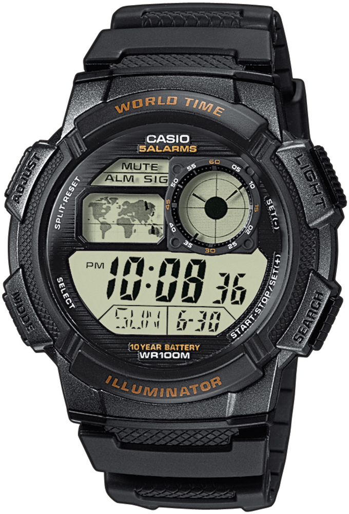 Pánské hodinky - Black Watch Casio AE-1000W-1A + pokyny