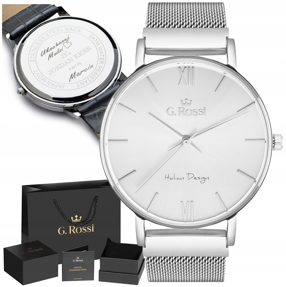 Dámske hodinky -  G. Rossi Women's Watch Silver Classic Gift