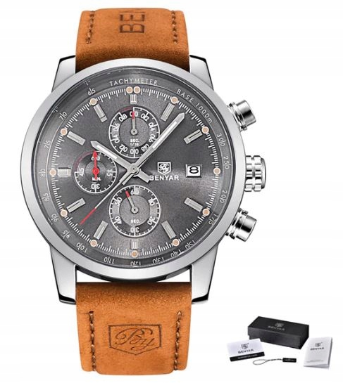 Pánské hodinky - Benyar Chronograph Men's Watch + Box
