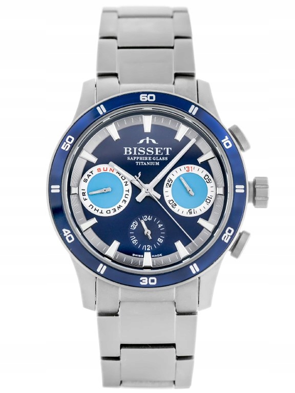 Pánské hodinky - Bisset BSDF17 Men's Watch - Titanium (ZB092C)