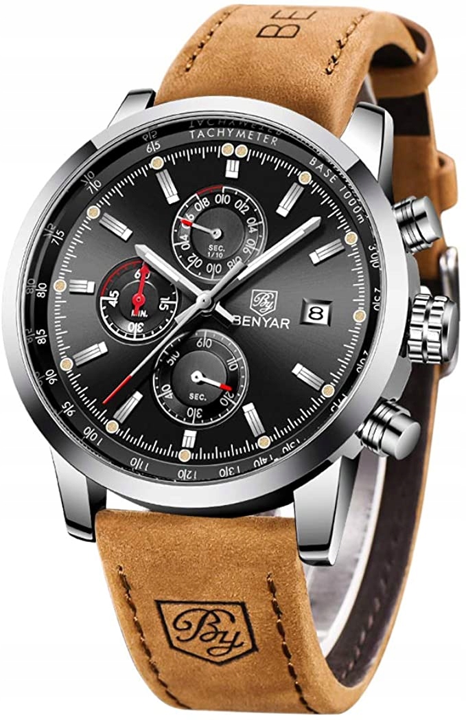 Pánské hodinky - Pánske hodinky Elegantný chronografový pás +box