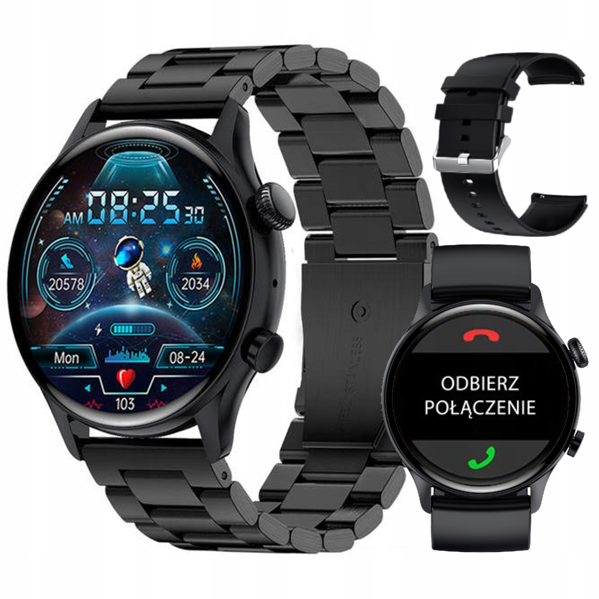 Pánské hodinky - Pánske smartwatch Watch 390x390 EKG Talks PL