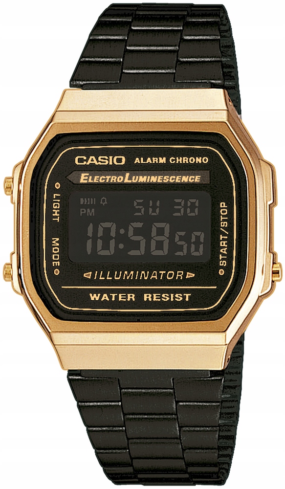 Pánské hodinky - Golden Watch Casio A168WEGB-1B + pokyny