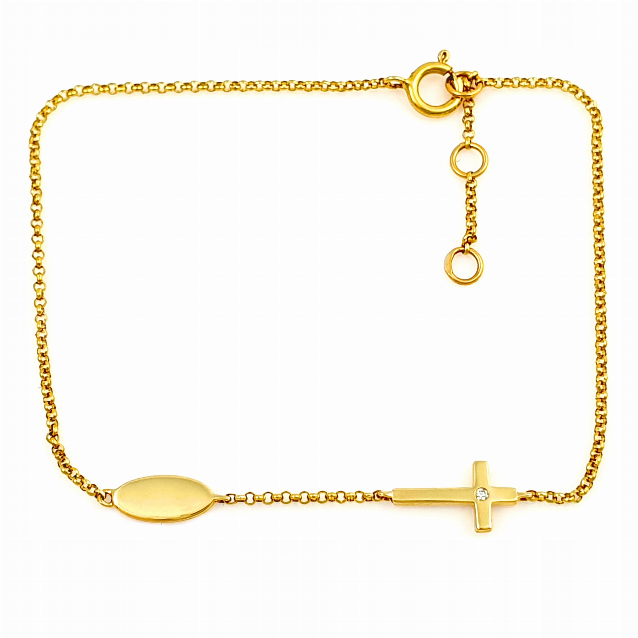 Zlatý náramok Cross Diamond Gold 585