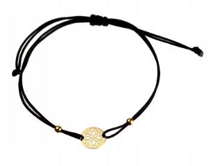 Zlatý náramok String Openwork Circle 585