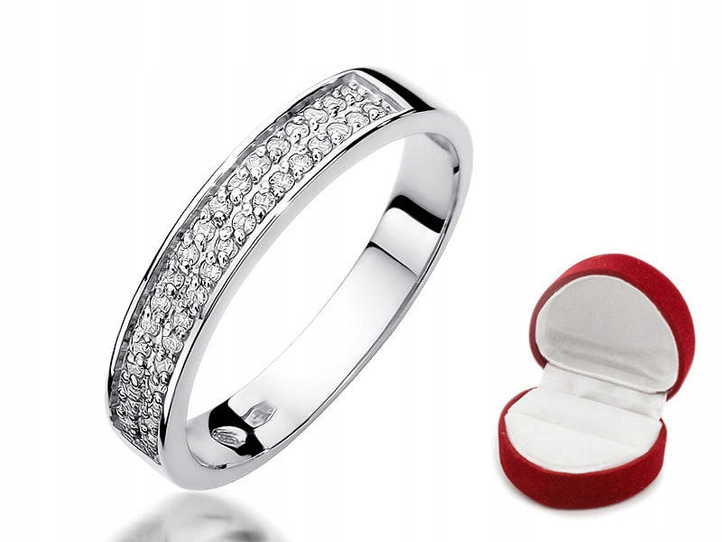 ZLATÝ PRSTENNÝ PRSTEŇ S BRILIANTMI 0,18 ct 585