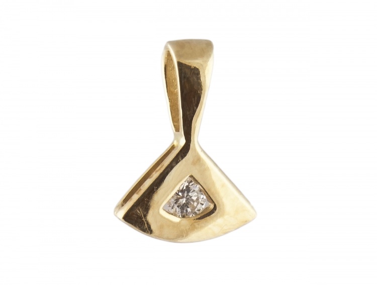 Zlatý prívesok s diamantom - 0,09 CT