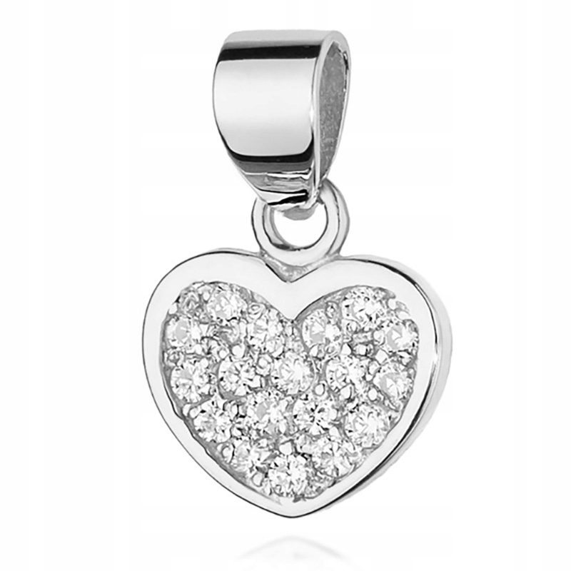 Zlatý prívesok pr. 585 Srdce s diamantmi 0,15ct