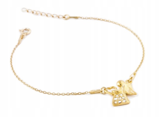 Náramok ZLATÝ SWAROVSKI ANGEL, rýdze striebro
