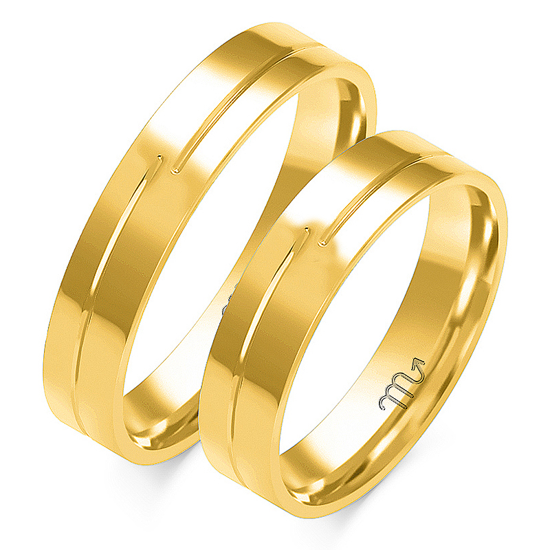 14K ZLATÉ SVADOBNÉ PRSTENY 4,5mm a O-80Z