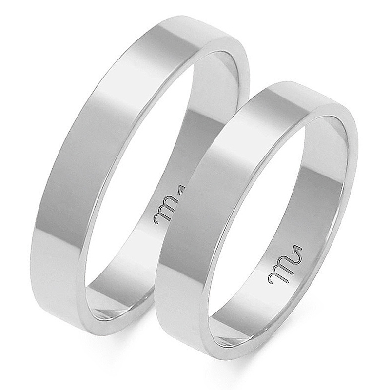 14K ZLATÉ PLOCHÉ SVADOBNÉ PRSTENE 5,0 mm id A-112B
