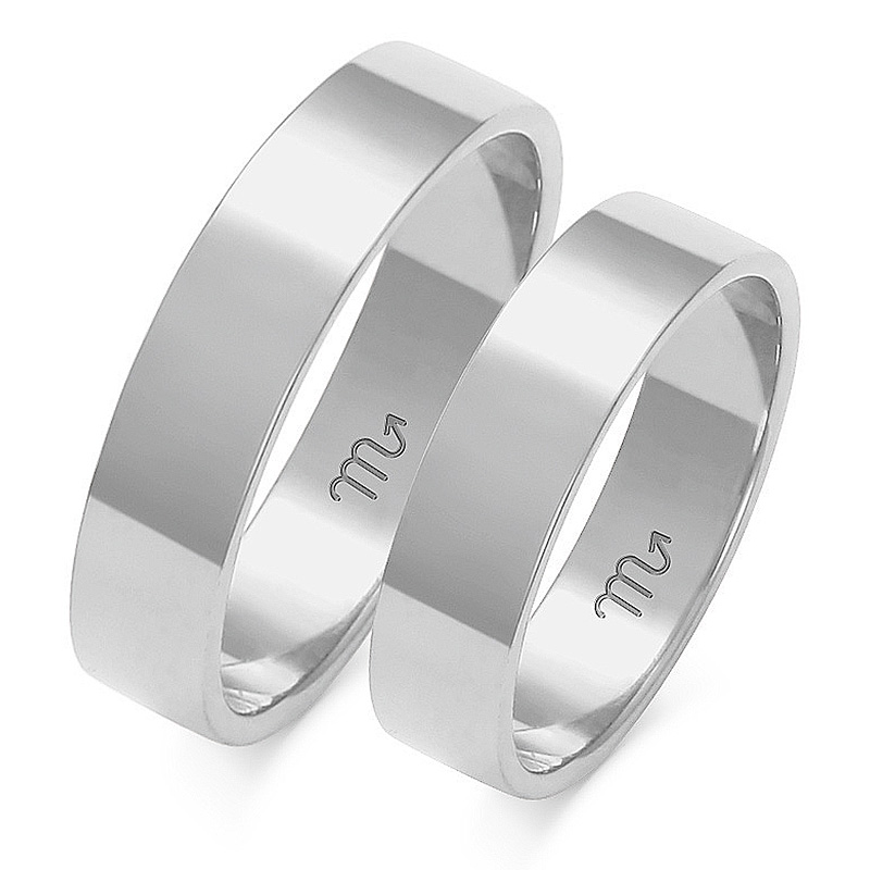 14K ZLATÉ PLOCHÉ SVADOBNÉ PRSTENE 6,0 mm a A-113B