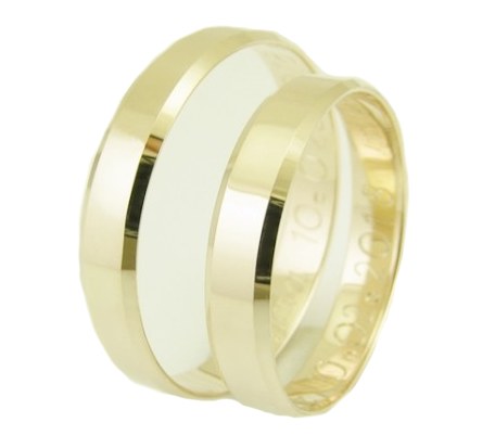 4 mm skosené zlaté svadobné obrúčky