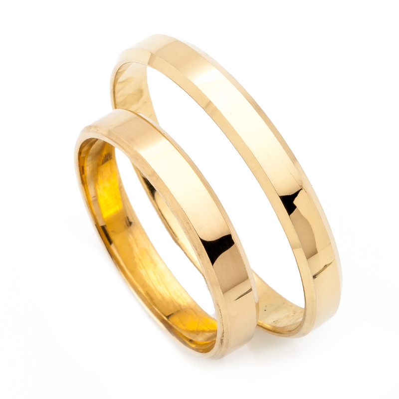ZLATÉ FLAT BANDINGOVÉ PRSTENE 585 3mm id O-005